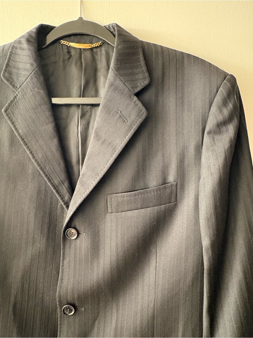 Dolce & Gabbana Black Virgin Wool Herringbone Blazer Sport Coat Size 52 Italy - Picture 6 of 12